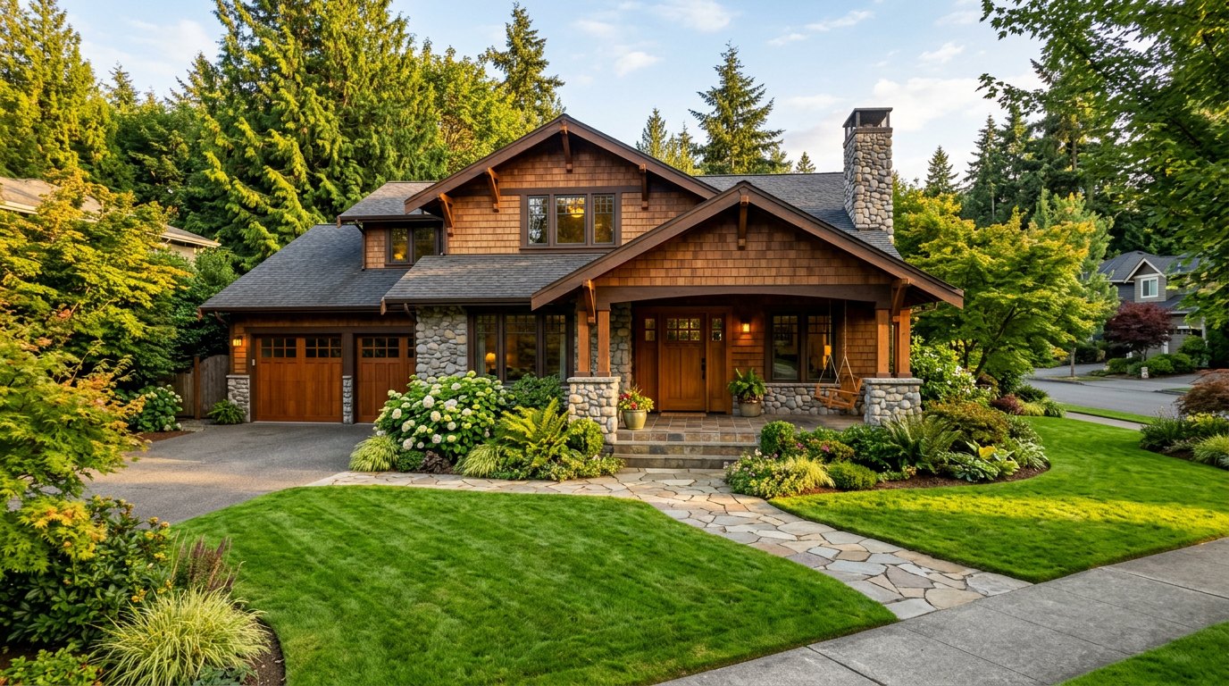 A Seattle Eastside craftsman home, illustrative